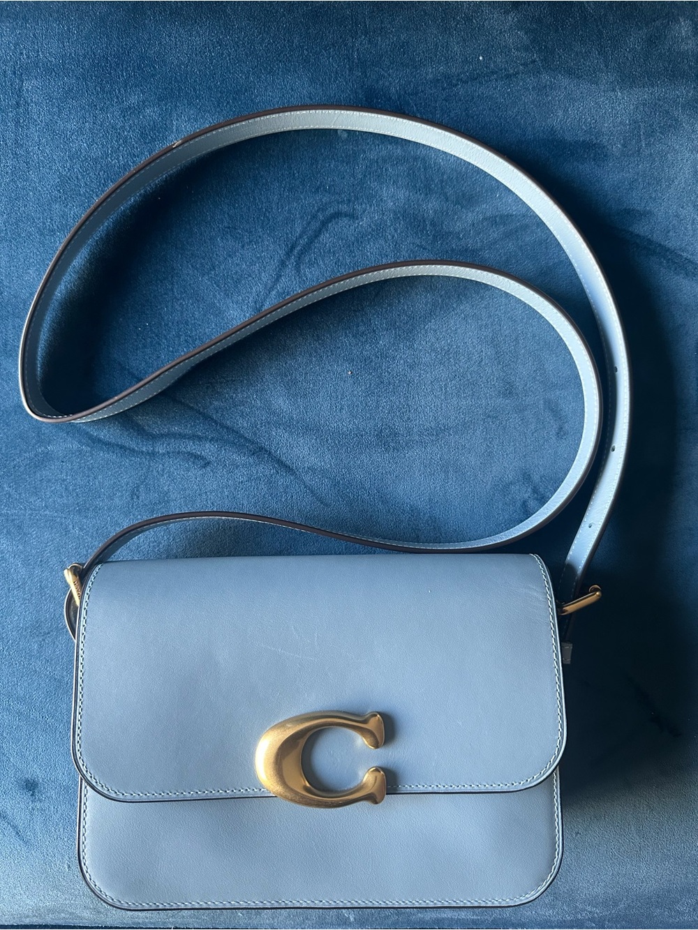 Coach Sage bag Leather Crossbody Shoulder Bag with Gold Hardware